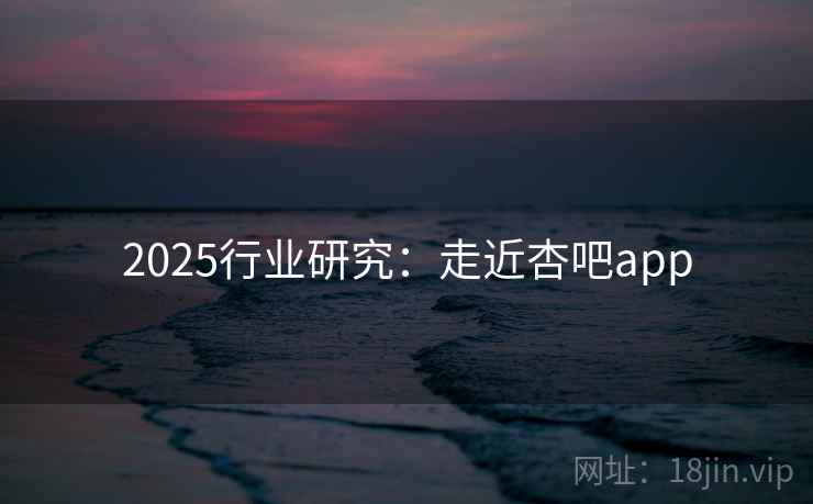2025行业研究:走近杏吧app 第2张 2025行业研究:走近杏吧app 第2张