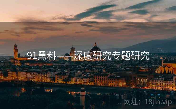 91黑料——深度研究专题研究  第2张